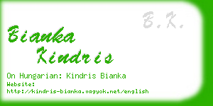 bianka kindris business card